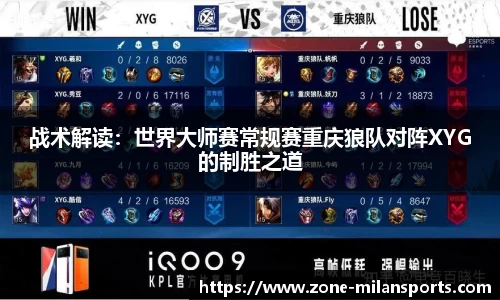 战术解读：世界大师赛常规赛重庆狼队对阵XYG的制胜之道